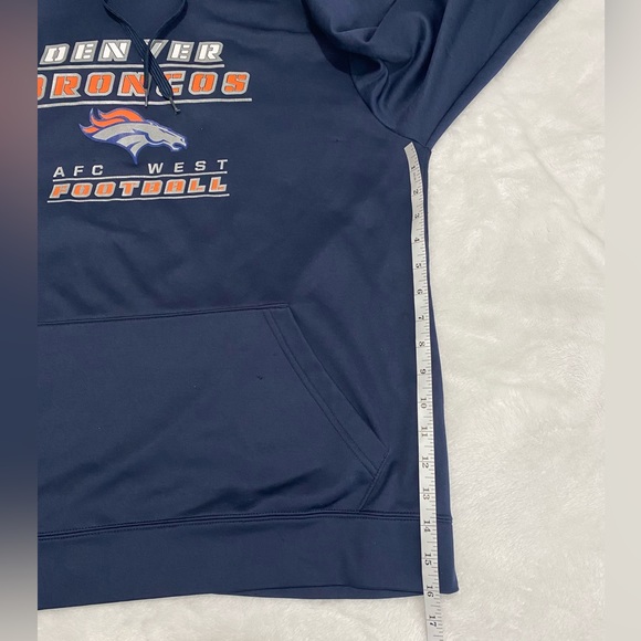 NFL Team Apparel Denver Broncos Blue Hoodie - Picture 3 of 6